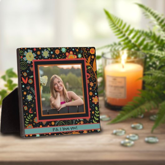 かわいい フォーク フラワー デザイン オーダーメイド ラブ メッセージ フォトプラーク