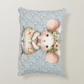 かわいい フラワー マウス ドレス 花冠 アクセントクッション (裏面(縦))