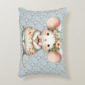 かわいい フラワー マウス ドレス 花冠 アクセントクッション (正面(垂直))