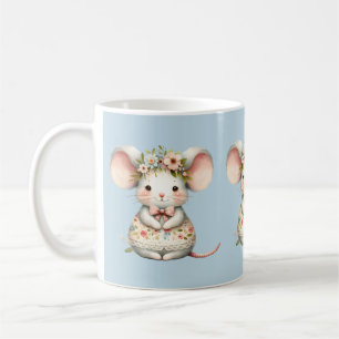かわいい フラワー マウス ドレス 花冠 コーヒーマグカップ