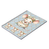 かわいい フラワー マウス ドレス 花冠 ノートブック (左側)
