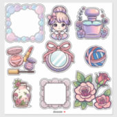 かわいい+フレーム+ステッカーセット シール (シート)