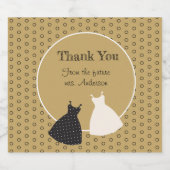 かわいい ブライダルシャワー イラスト ステッカー スパークリングワインラベル (シングルラベル)