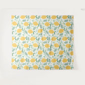 かわいい&ブライトカントリーファームイエローレモンパターン タペストリー (正面(横))