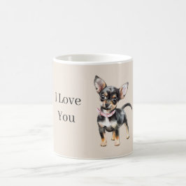 かわいい ブラウン クリーム チワワ 犬 コーヒーマグカップ