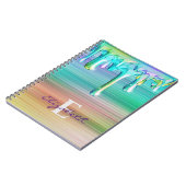 かわいい ブラシ グラデーション メタル アイスクリーム ドリップス ノートブック (左側)