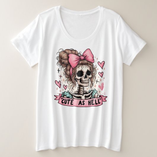 かわいい プラスサイズTシャツ (デザイン正面)