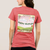 かわいい「プリンセスの母」親誕生日 トライブレンドTシャツ (裏面)