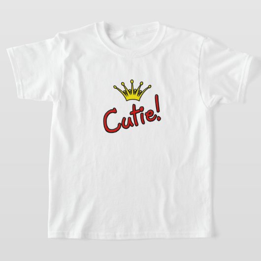 かわいい! - プリンセス クラウン Tシャツ (レイダウン)