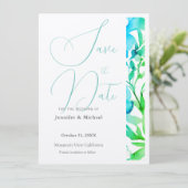 かわいい プロフェッショナル ミニマリスト シンプル モダン フラワー セーブザデート (スタンド正面)