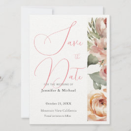 かわいい プロフェッショナル ミニマリスト プレーン モダン フラワー セーブザデート