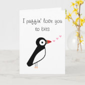 かわいい＆ベタなバレンタインデーのペンギンカード カード (黄色い花)