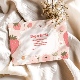 かわいい ベリー スウィート ピンク コケット おむつ ラッフル エンクロージャーカード