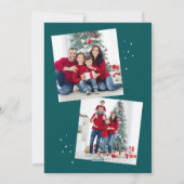 かわいい、ペイントされたヴィンテージサンタクロースの写真デザイン シーズンカード (裏面)