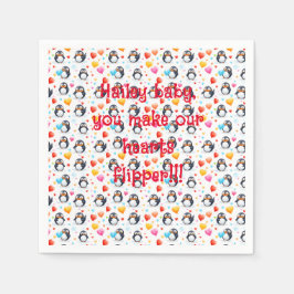 かわいい&ペカラフルンギン大好き スタンダードカクテルナプキン