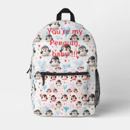 かわいい&ペカラフルンギン大好き プリントバックパック