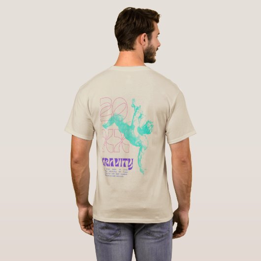 かわいい＆ホラーナイト２０ｘｘ重力メンズＴシャツ Tシャツ (裏面フル)