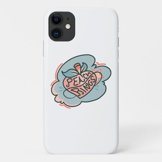 かわいい ボーホー ピンク オレンジ 青 惑星 フルーツ Case-Mate iPhoneケース (裏面)