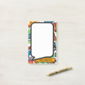 かわいい ポップなマンガの吹き出し ポストイット (デスク上)