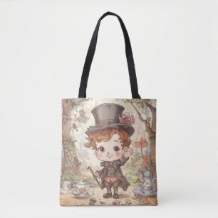 かわいい マッドハッター 不思議の国のファンタジーアート トートバッグ