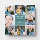 かわいい「ママと私」写真コラージュ 初めての母の日 フォトプラーク (正面)