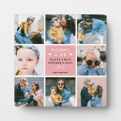 かわいい「ママと私」写真コラージュ 初めての母の日 フォトプラーク (正面)