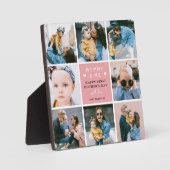 かわいい「ママと私」写真コラージュ 初めての母の日 フォトプラーク (正面)