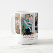 かわいい「ミイラ&ミー」フォトコラージュ | 1番目の母 コーヒーマグカップ (正面左)