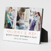 かわいい「ミイラ&ミー」フォトコラージュ | 1番目の母 フォトプラーク (側面)