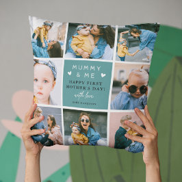 かわいい「ミイラ&ミー」写真コラージュ1日目 クッション