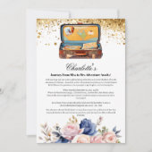 かわいい ミスからミセスへ ブライダルシャワー トラベル 招待状 (正面)