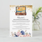 かわいい ミスからミセスへ ブライダルシャワー トラベル 招待状 (スタンド正面)