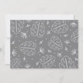 かわいい ミニマリスト ジャングル サファリ 動物 1歳の誕生日 招待状 (裏面)