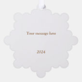 かわいい　ミーアキャット　初めてのクリスマス オーナメントカード (裏面)