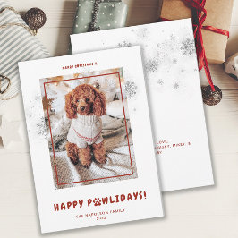 かわいい メリークリスマス ハッピー ポウリデイズ ペット 写真 シーズンカード