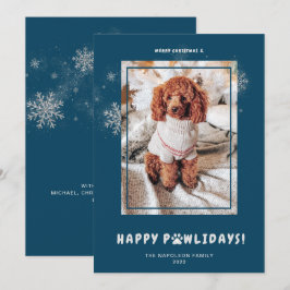 かわいい メリークリスマス ハッピー ポウリデイズ ペット 写真 ホル シーズンカード