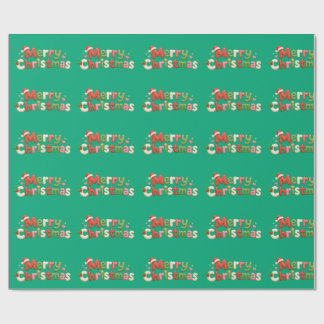 かわいい メリークリスマス ラッピングペーパー