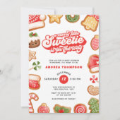 かわいい メリー リトル スイーティー ジンジャーブレッド ベイビー シャワー 招待状 (正面)