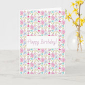 かわいい モダンなワンポイントの水彩花イラスト カード (黄色い花)