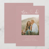 かわいい モダン ミニマル ウェディング Save the Date フォト セーブザデート (正面/裏面)