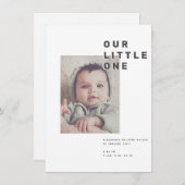 かわいい | モダン&愛する誕生の発表カード セーブザデート (正面/裏面)