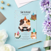 かわいい モルモット の 誕生日 パーティー アクリル招待状 (インサイチュ (ウェディング))