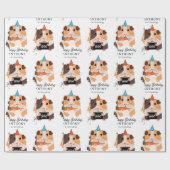 かわいい モルモット 名前 誕生日 歳 ラッピングペーパー (フラット)
