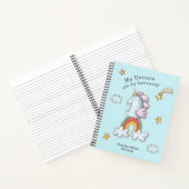 かわいい ユニコーンが宿題を食べた カルtoon ノートブック (内部)