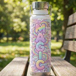 かわいい ユニコーン パステル レインボー マジカル ウォーターボトル