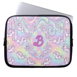 かわいい ユニコーン パステル レインボー マジカル ラップトップスリーブ