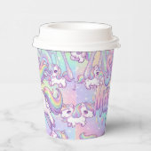 かわいい ユニコーン パステル レインボー マジカル 紙コップ (右)