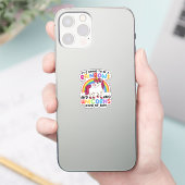 かわいい ユニコーン 虹 面白い シール (スマートフォン)