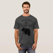 かわいい ユニークな 黒 ハムスターの母 E010433 Tシャツ (正面フル)