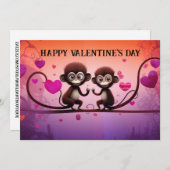 かわいい&ユーモアたっぷりのバレンタインデー キッズ向け #13 シーズンカード (正面/裏面)